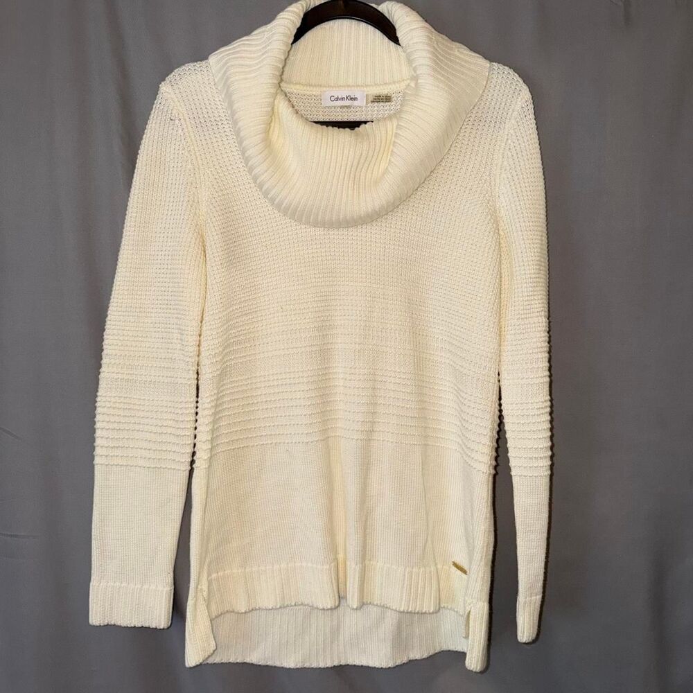 Calvin Klein women’s cream cowl neck sweater